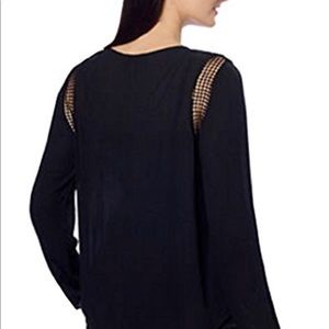 Joseph A. Tops - Black Boho Top w/Crochet Detail Joseph A. Tops - Black Boho Top w/Crochet Detail